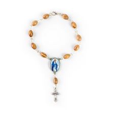 OUR LADY OF GRACE OLIVE WOOD AUTO ROSARY